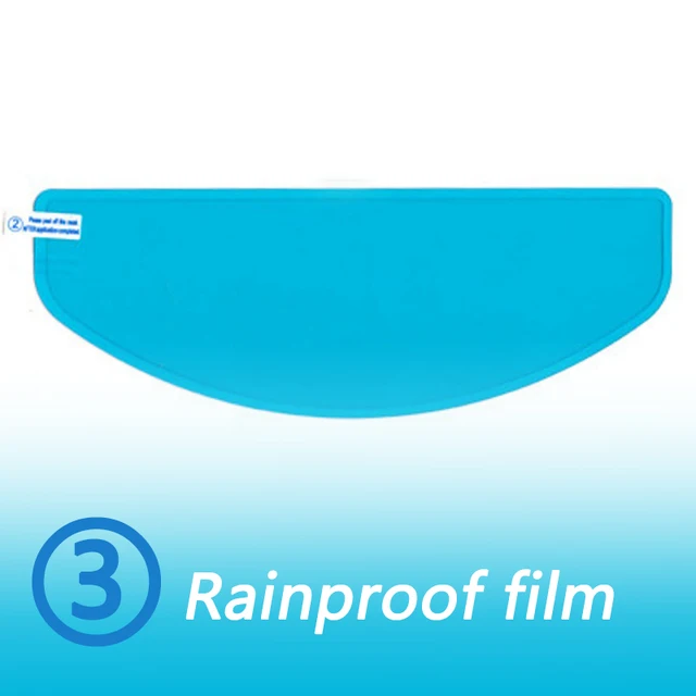 Helmet Clear Anti-Fog Rainproof Film Three Styles Lens Sticker for Motorcycle Safety Driving Nano Coating Helmet Accessories rainproof film3