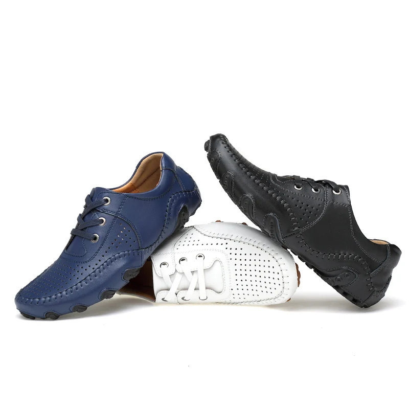 Golden Sapling Men's Party Loafers Breathable Casual Shoes Summer Wedding Flats Retro Moccasins Men Leisure Business Dress Shoe