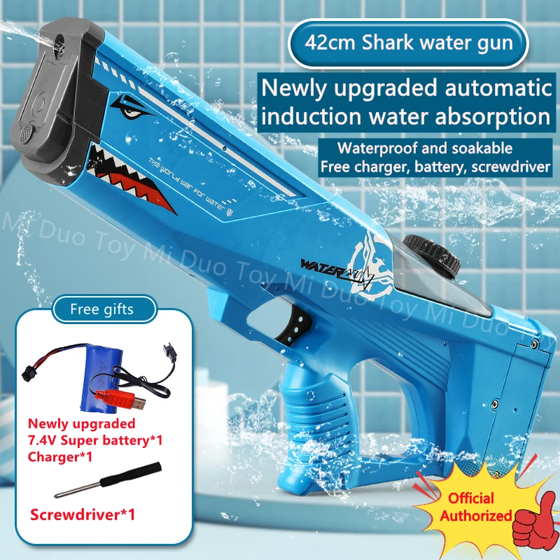 Water Guns For Adult Automatic Electric Water Gun Children Outdoor Beach Games Pool Summer Toys High Pressure Large Capacity Kid 3