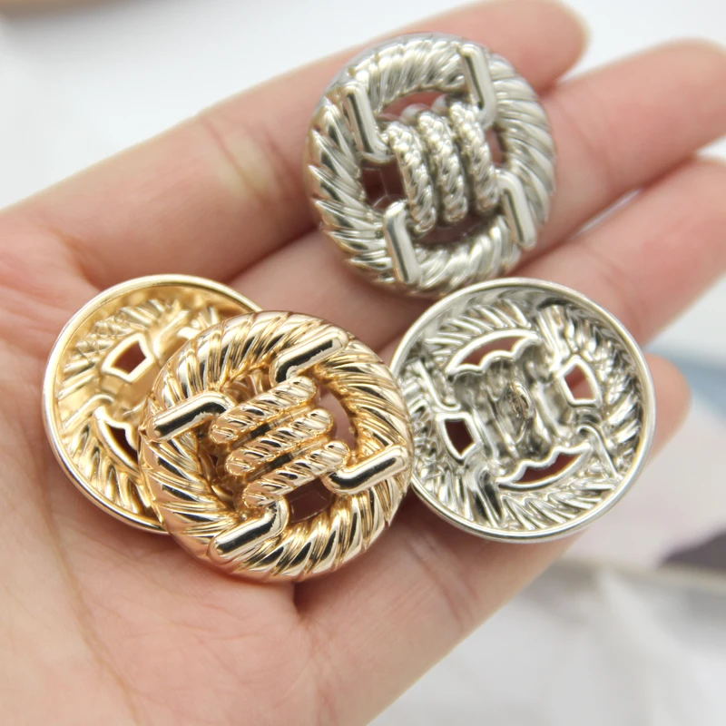 6PCS Coat Buttons for Clothing Tops Female Round Suit Buckle Metal Sweater  Luxury Coat Decorative Buttons Sewing Accessories - AliExpress