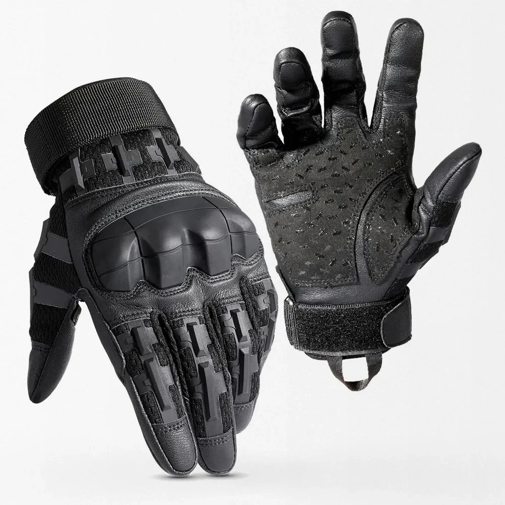 Gants tactiques pêche cuir véritable pleine main qualité supérieure outdoor sport