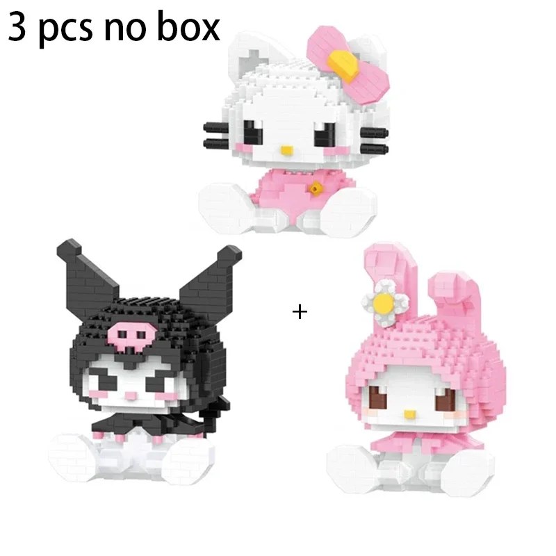 KEEPPLEY Sanrio Anime Hello Kitty My Melody Cinnamoroll Pompompurin Kuromi Building Blocks Girl Kid Holiday Christmas Gift 6