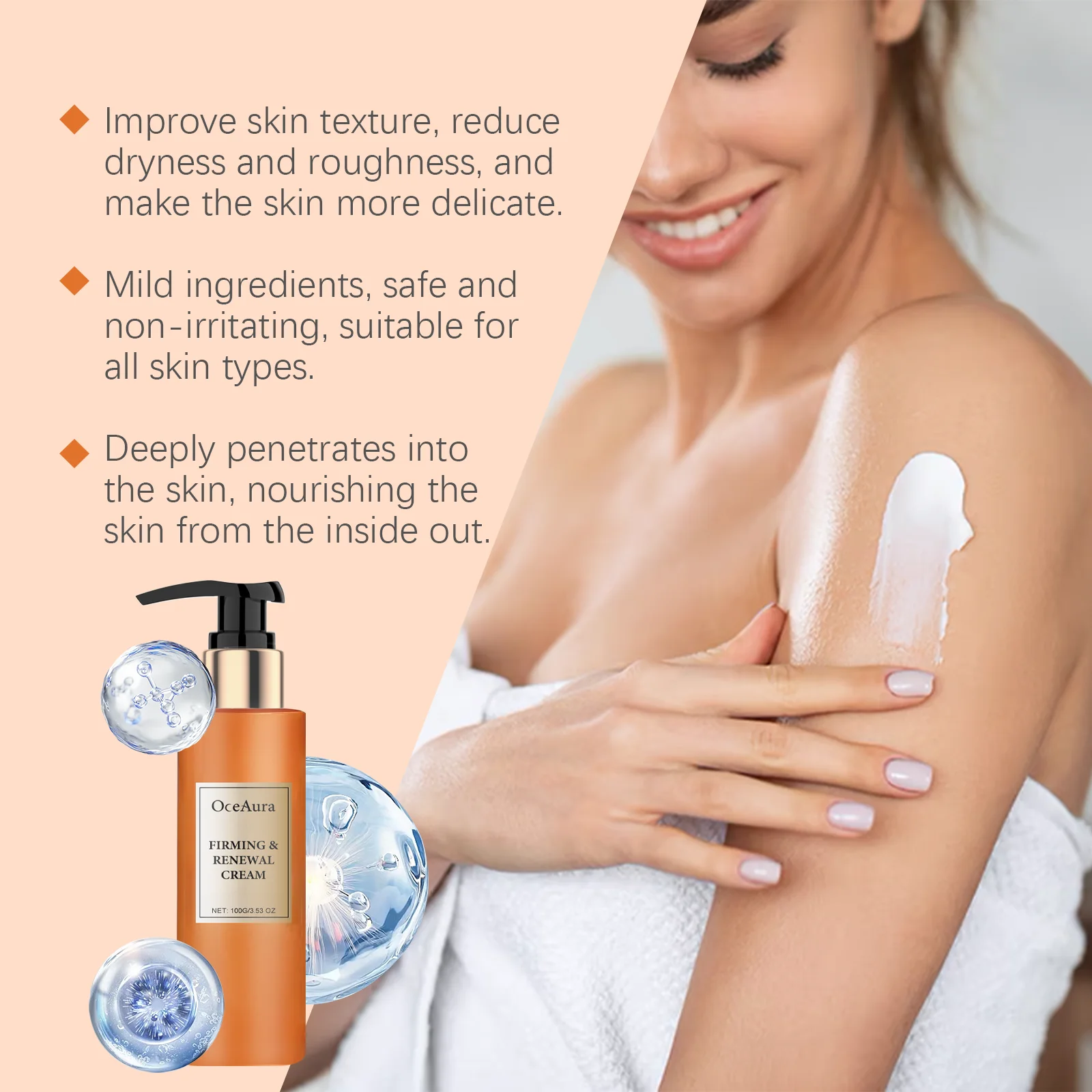 Firming Body Cream: Hydrating & Nourishing Body Moisturizer for Skin Radiance, Elasticity & Care