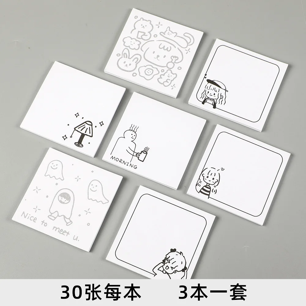 

Cartoon Cute Kawaii Memo Pad N Times Sticky Note Bookmarks Notepaper Self-stick Tab Office School Supplies Stationary