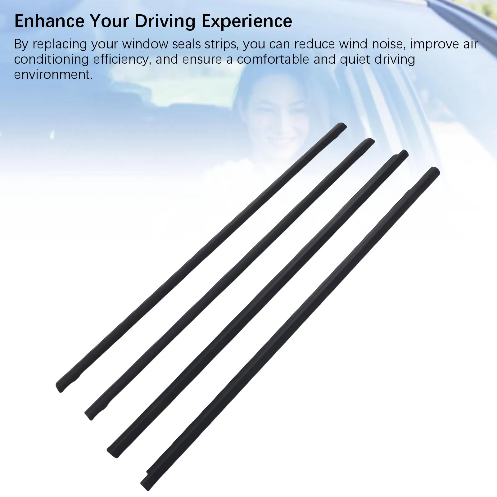 80820 8H300 Seamless Fit High Toughness Window Weather Strip  Belt Replacement for X-Trail T30 2001-2007 for Vehicle