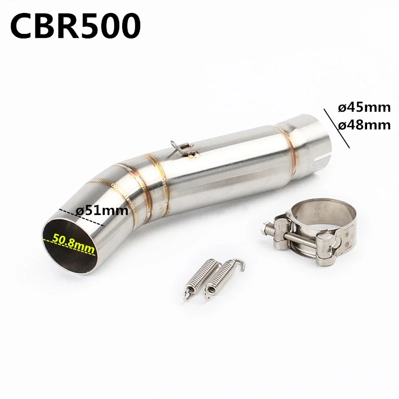 

Motorcycle Exhaust Middle Link pipe connector connection mid pipe For cbr500 CBR500X CBR500F CBR500R CBR300 CB300R