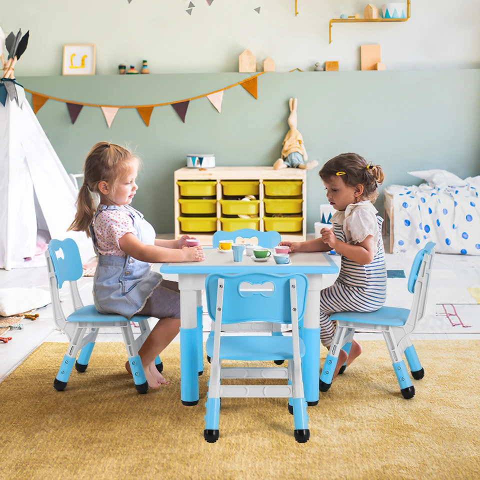 Adjustable Kids Table and Chair Set for Ages 2-10