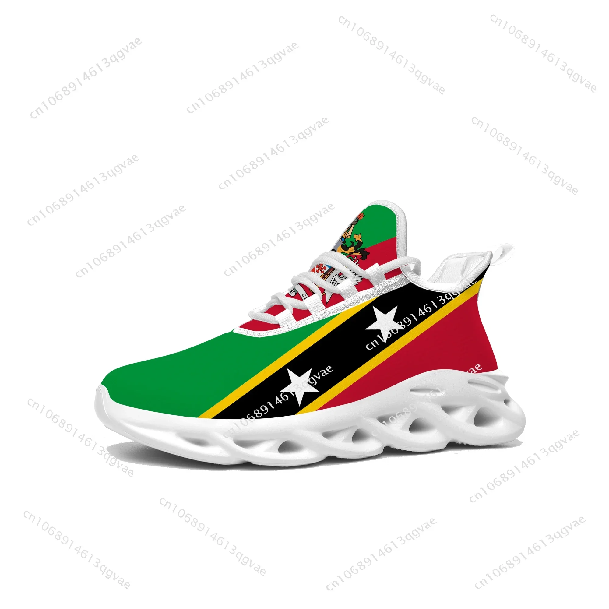 St Kitts and Nevis Flag Flats Sneakers Mens Womens Sports Running High Quality Sneaker Lace Up Mesh Footwear Tailor-made Shoe