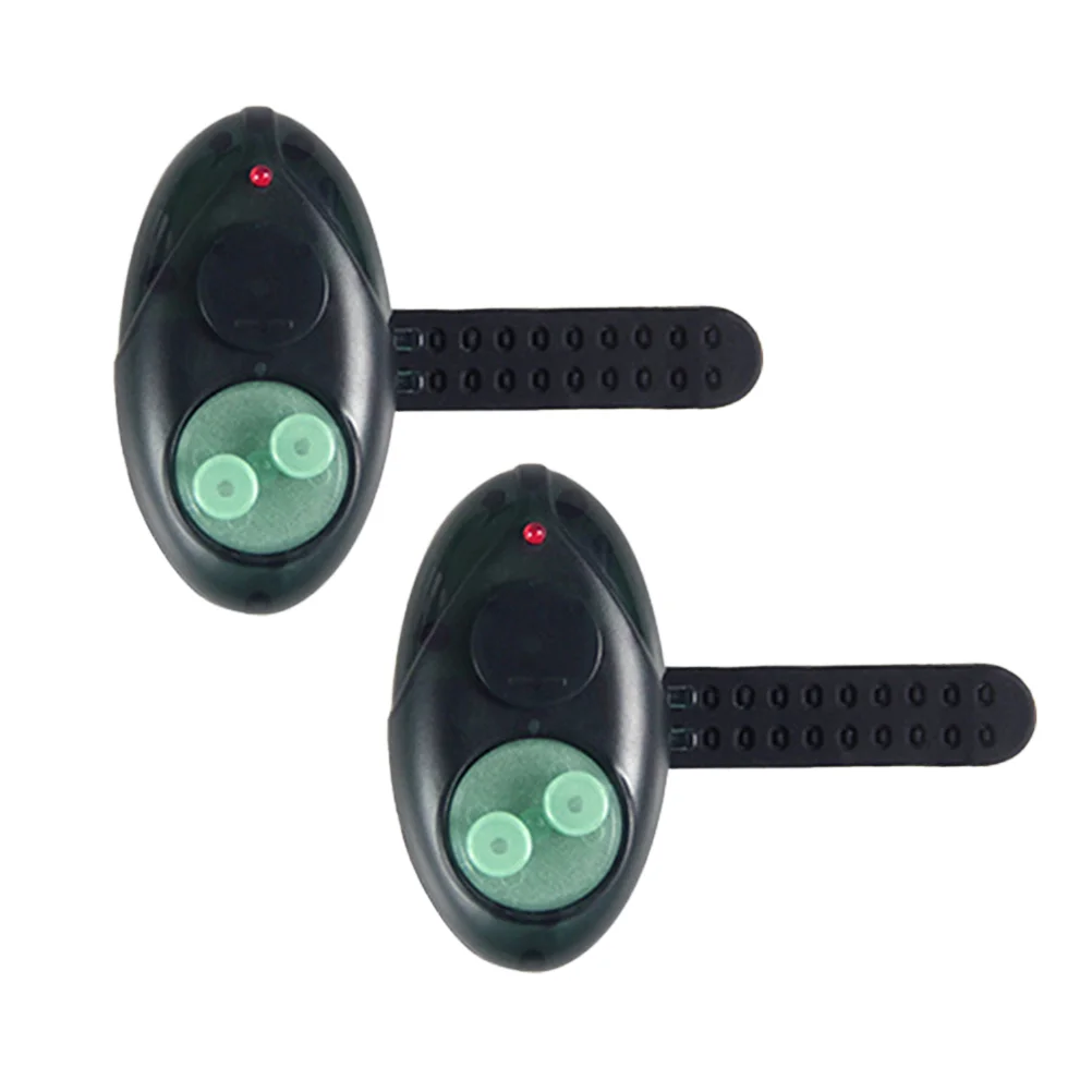 

2PCS High Sensitivity Fishing Pole Alarm LED Electronic Loud Alarm Throwing Rod Squid Bell (Black and Green)