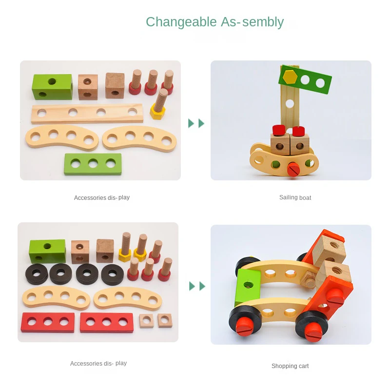 Simulation wooden disassembly toys, simulation repair tools, educational play house toys, children's holiday gifts