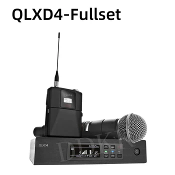 QLXD4 풀 세트 UHF 트루 다이버시티 무선 마이크 시스템, 노래방 무대 공연 마이크, 무선 전문가용