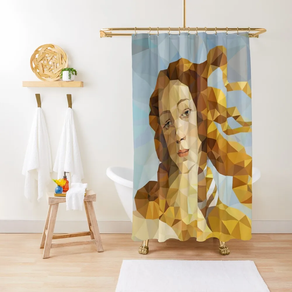 

Modern birth of Venus, Botticelli, Florence, polygonal art Shower Curtain Bathroom Decor Curtain