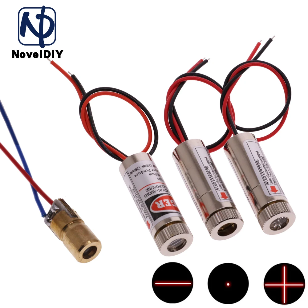 Laser Module 650nm 5mW Red Point/Line/Cross Glass Lens Focusable