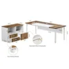 63-inch Executive Computer Desk with File Cabinet Office Desk Set Home Office L-Shaped Desk with Drawers and Filing Cabinet 3