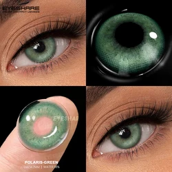 Vibrant Anime Cosplay Colored Contact Lenses - Bold Red, Stunning Blue, Enchanting Purple, Playful Pink (POLARIS - GREEN)