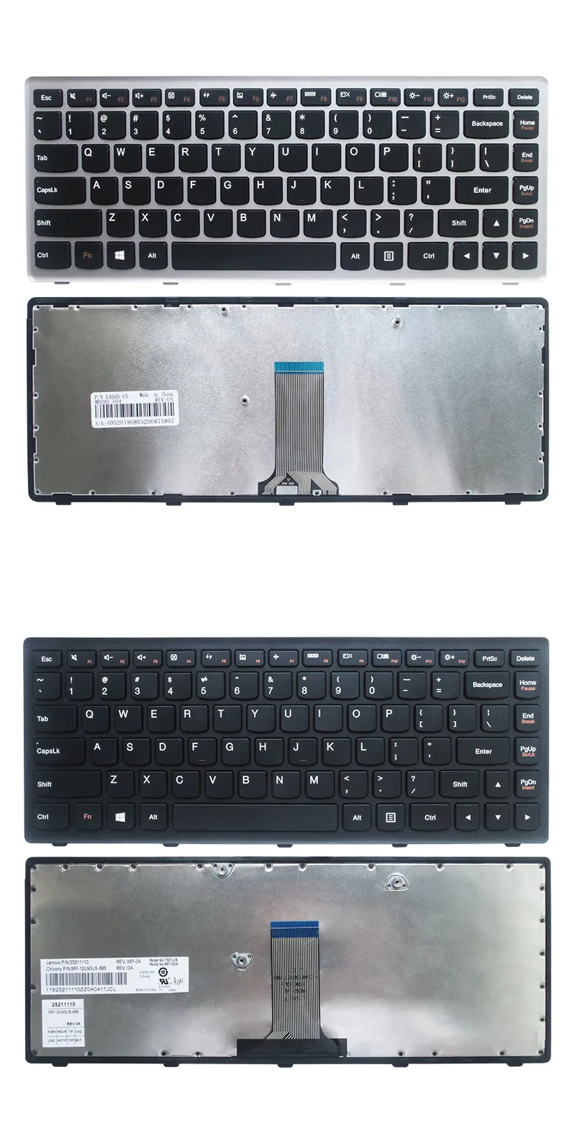 

Новая клавиатура US для Lenovo G400AS G400S G405S N410 S410P