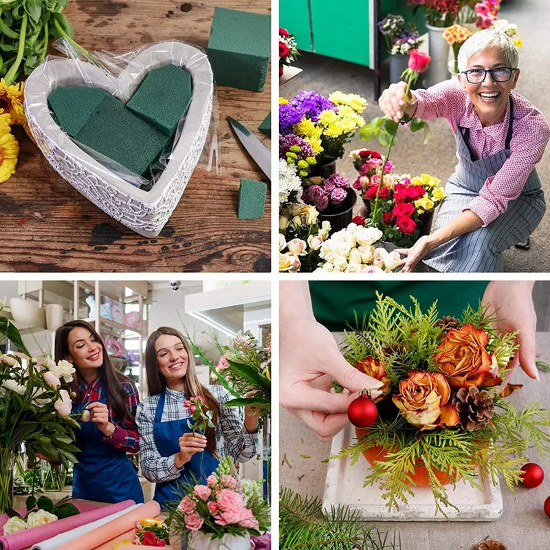 Confezione Da 6 Blocchi Di Schiuma Floreale Rotonda – Per Fiori Freschi, Composizioni, Matrimoni, Centrotavola Fai Da Te