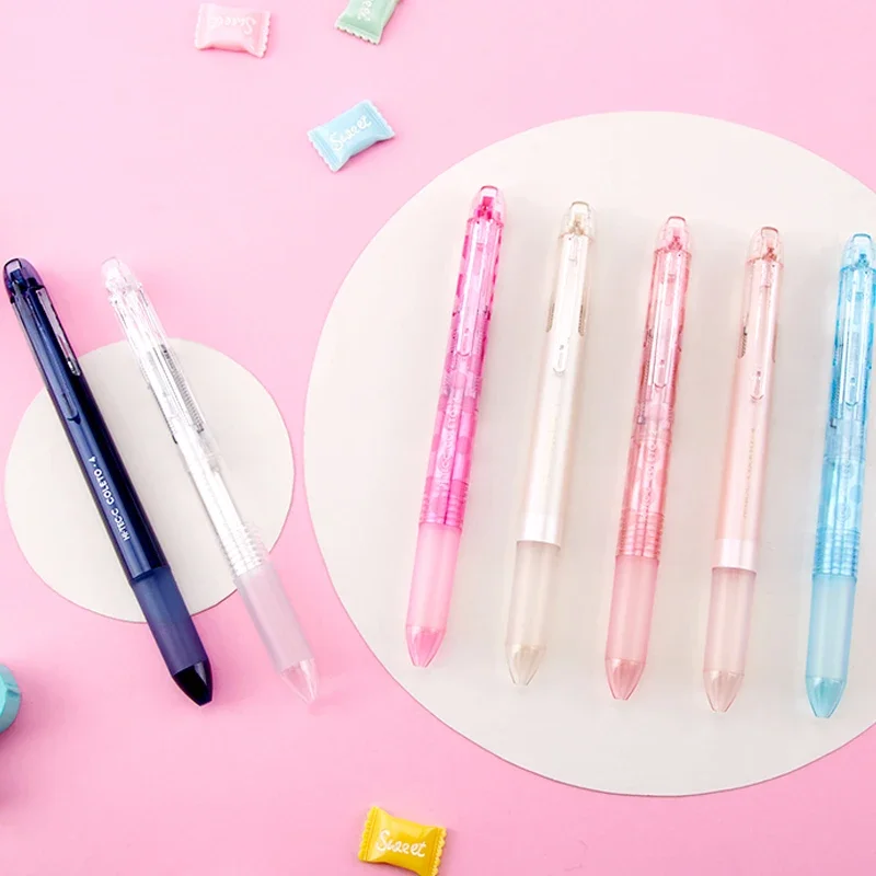 1pcs Pilot 3 Color Multi-Function Module Pen Coleto Pen Box Card Head Neutral Solid Color Case Without Refill Holder