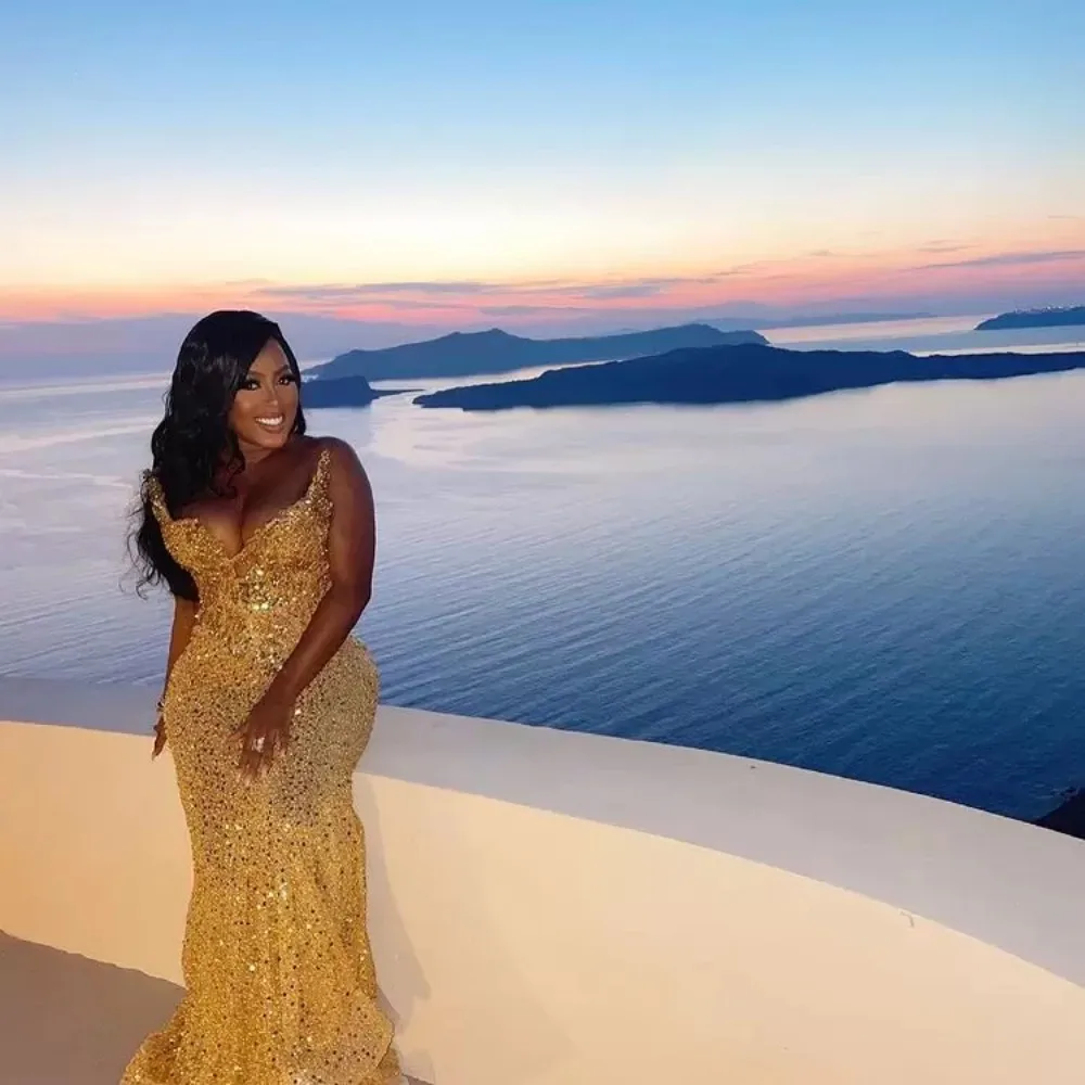 Рисунок 2 - 2023 арабское Aso Ebi красное платье