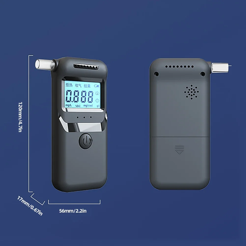 Digital Alcohol Tester Professional Alcohol Detector Breathalyzer LCD Display Drunk Driving Tester Police Alcotester Handheld