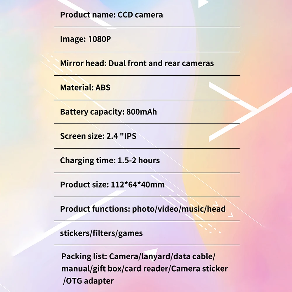 HD Digital Camera 4K 64MP Photography Camera Video Camcorder 2.4 inch Screen Camcorder for Photography for Kid Adult Beginners