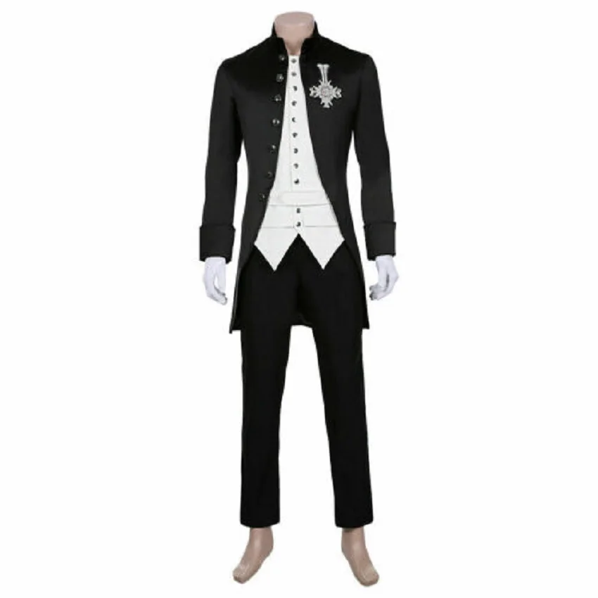 

Cosplay Exotic Unnamed Ghoul Costume Black Handsome Coat Prop Halloween Costume Custom Charm