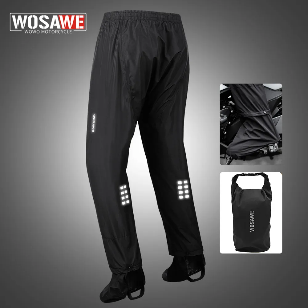 Reflective Impermeable Raincoats Women/Men Rain Pants Outdoor Waterproof Trousers Motorcycle Fishing Camping Rain Pants