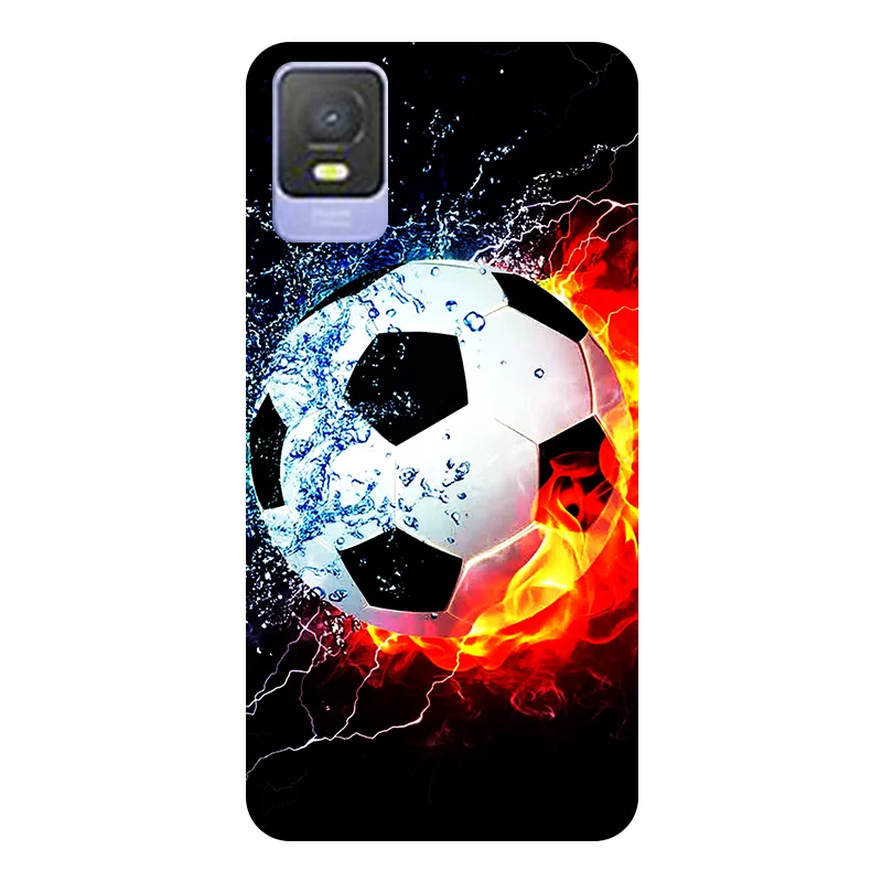 Football-Themed Soft Silicone Back Case for TCL 403 - Durable Phone Cover