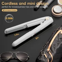 Mini fer à lisser et bigoudi sans fil, outil chaud de voyage Portable, chargement USB sans fil, Support de boucles droites 6