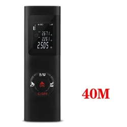 Compact USB Rechargeable Laser Distance Meter - Mini Smart Infrared Rangefinder Tool (40m)