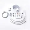 BAKALA Sprinkle Deck Mount Widespread Waterfall Bathtub Faucet with Hand Shower Chrome Plumbing Fixtures Curve Tall Spout Vessel 5