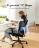 Huanuo Ergonomic Office Chair, High Back Desk Chair With S-Shaped Backrest, Adjustable Lumbar Support, Headrest, Armrest, Mesh 4