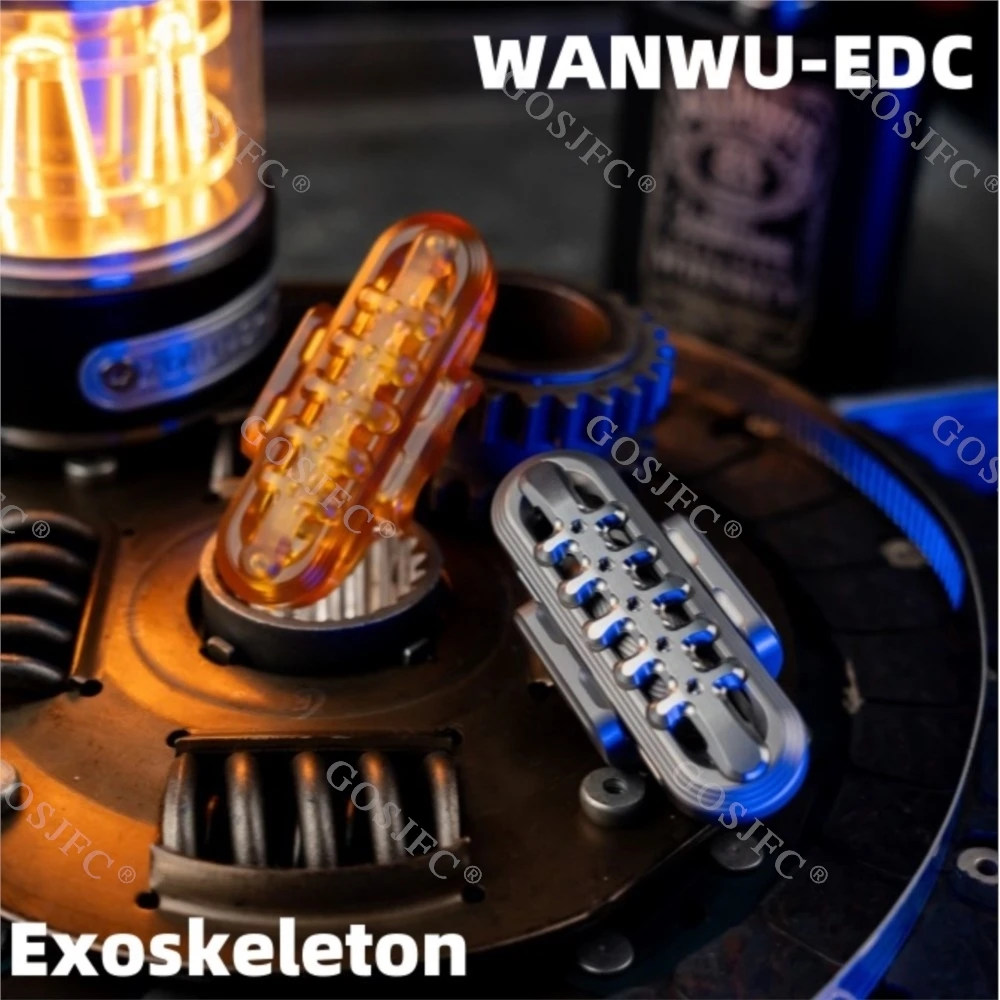 WANWU EDC 外骨格金属機械式フィジェットスライダーストレス