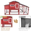 Chicken Coop Wooden Chicken Tractor Outdoor Hen House Poultry Cage Back Yard Chicken Coops with Run 6