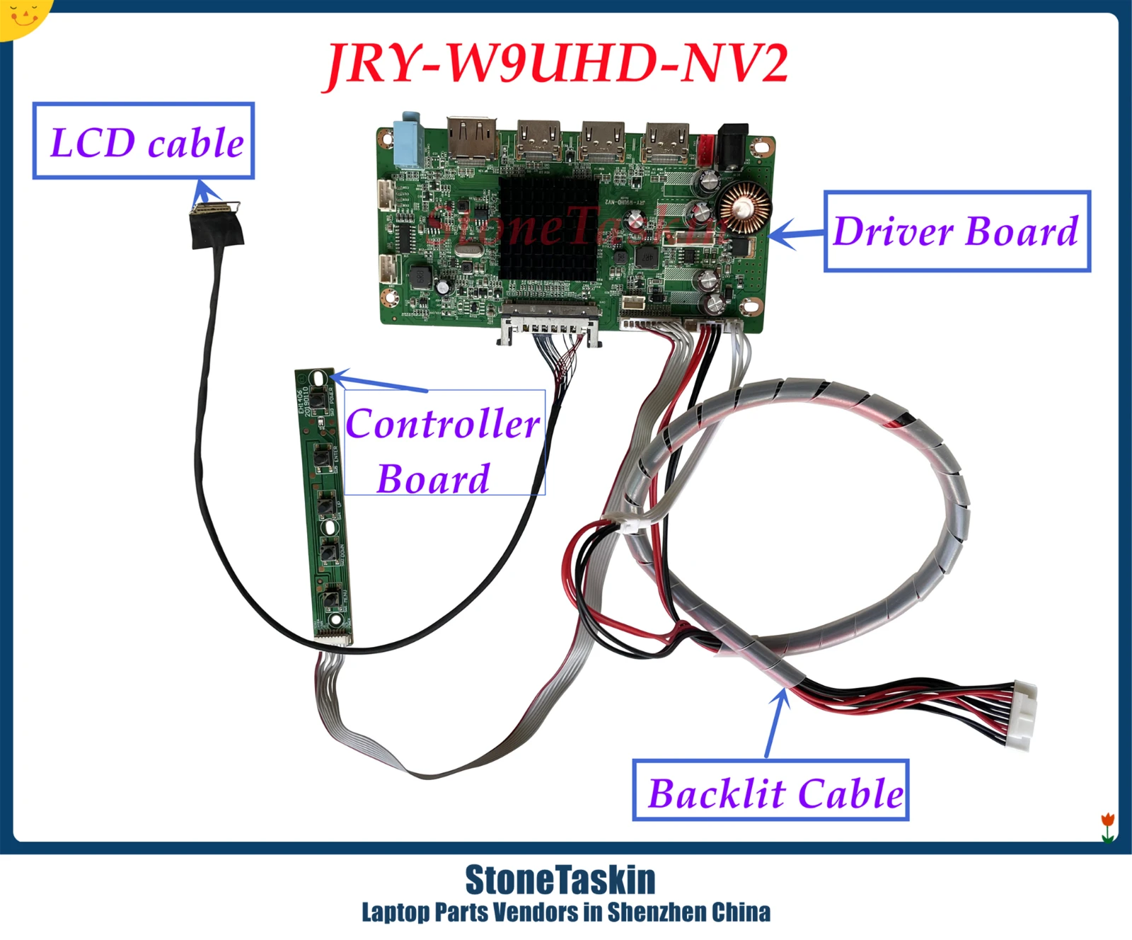 StoneTaskin JRY-W9UHD-NV2 4K DIY Driver Board for 34 inches