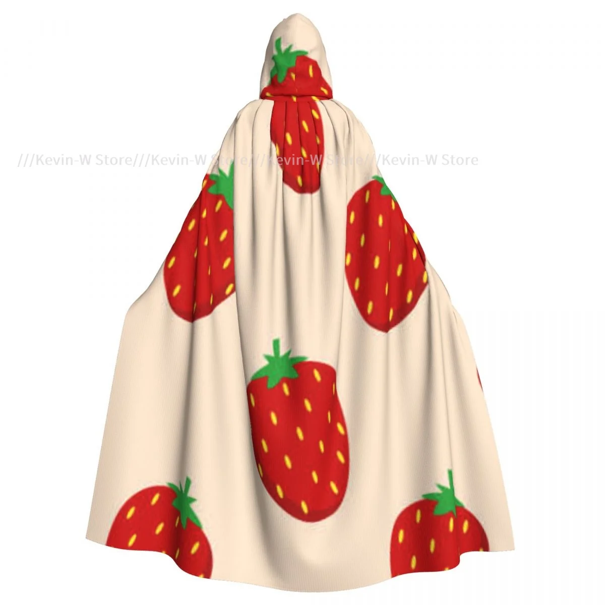 

Hooded Cloak Unisex Cloak with Hood Strawberry Illustration Cloak Vampire Witch Cape Cosplay Costume