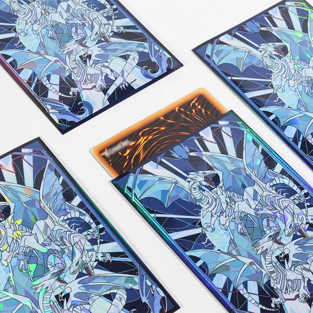 Anime Card Sleeves 50-100pcs 63x90mm Blue eyed White Dragon Board Game Card Protector For YGO