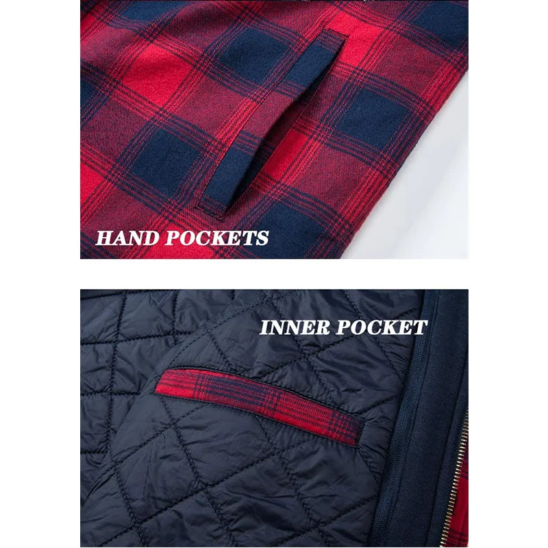 Winter Mens Heavyweight Jacket Flannel Plaid Casual Detachable Hood Quilted Lined Shirts Coats Hiking Jackets hiking jackets waterproof hiking jackets waterproof jacket leather jacket waterproof coats mens winter sweatercoat