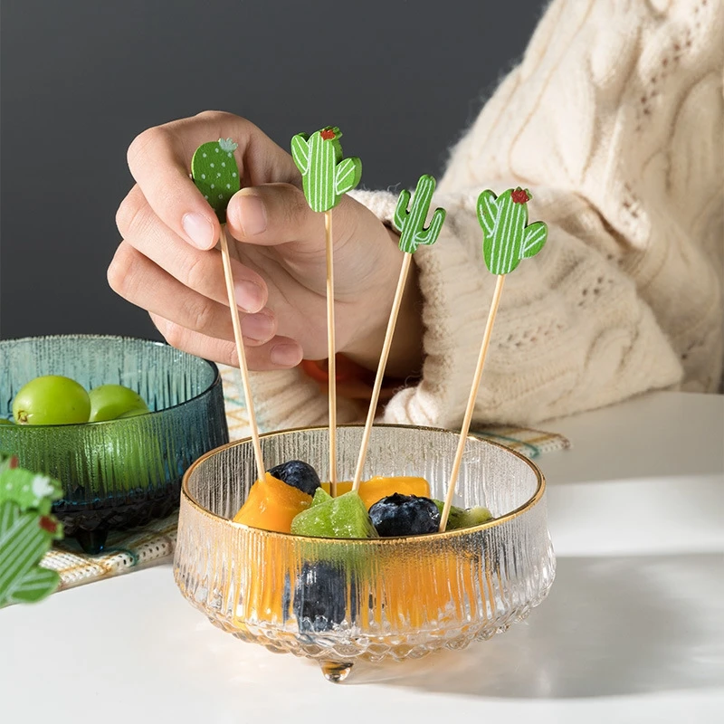 Description Picture 4 of item100pcs Flamingo Food Picks Hawaii Party Cupcake Fruit Fork Cake Dessert Cocktail Toothpick Bar Summer Birthday Wedding Supplies