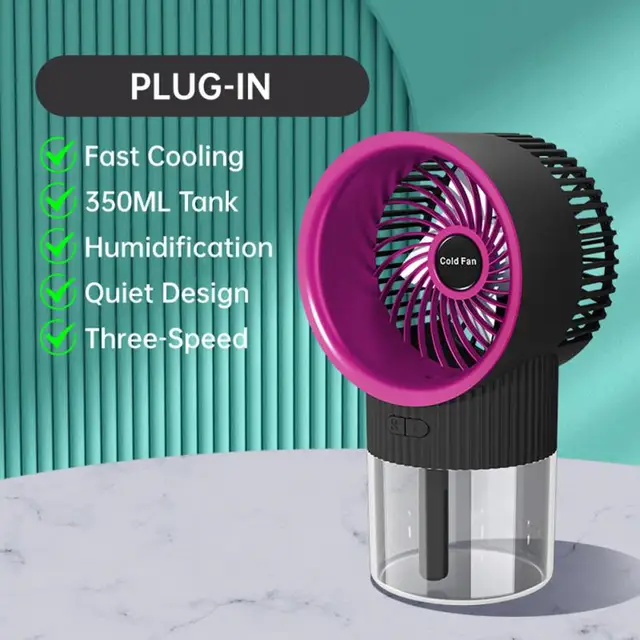 Air Conditioner Cooling Fan Portable Water Spray Humidifier Fan USB