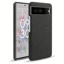 Fabric Cloth Texture Phone Case Cover - Pixel 7a (Black)