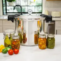 Barton Pressure 22-Quart Capacity Pressure Cooker Built-in Pressure Gauge with (1) Rack, Aluminum Polished 2