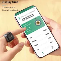 Qibla Smart Tasbih Tally Counter Muslims Zikr Ring Digital Tasbeeh 5 Prayer Time Vibration Reminder Waterproof Bluetooth Speaker - Image 2