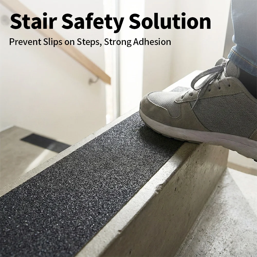 Durable Waterproof Anti-Slip Safety Grip Tape for Stairs and Floors, 5M Roll
