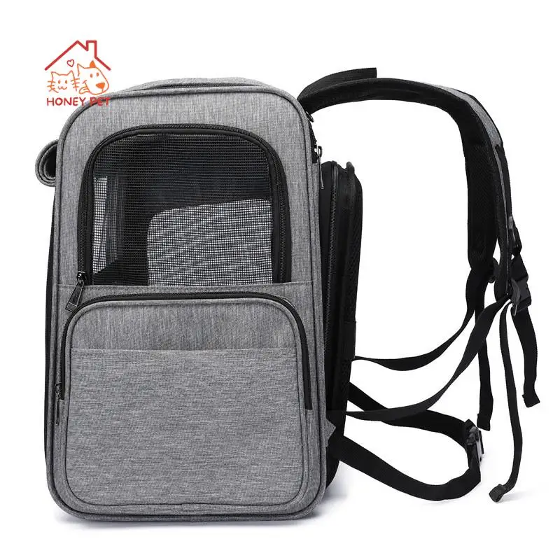 Foldable Pet Bag with Lever for Cats and Small Dogs Convenient Backpack for Going Out Dogs Necessary 1-10kg