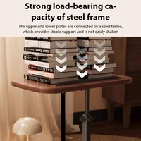 C-shaped Side Table Coffee Table Waterproof Living Room Sofa Table Height Adjustable And Flip-over Panel Load Capacity of 25kg 5