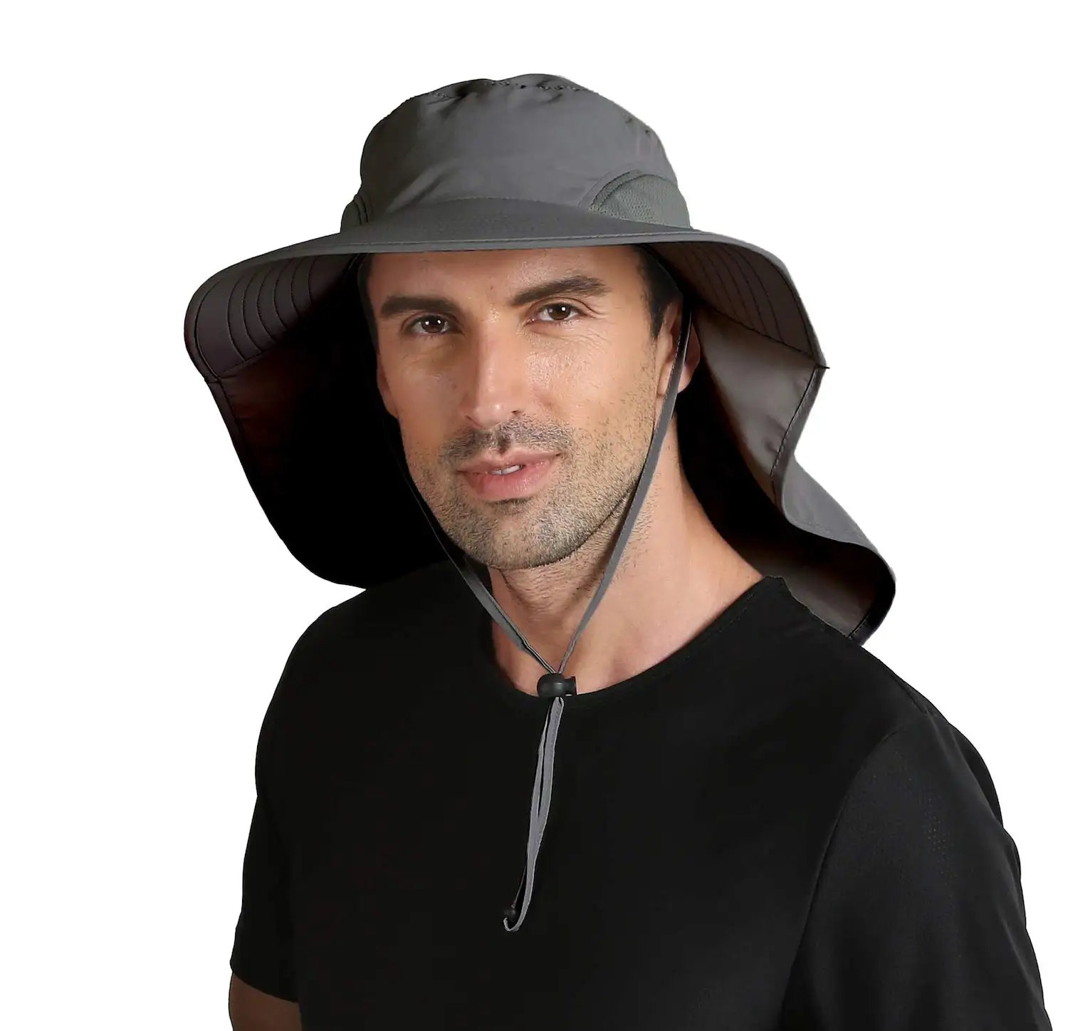 Sun Hat Widen Brim UPF40+ Fisherman Fishing Hat Sunshade Nylon Quick Dry Breathable Sun Shield Cycling Climbing Running Hats Soft Wear