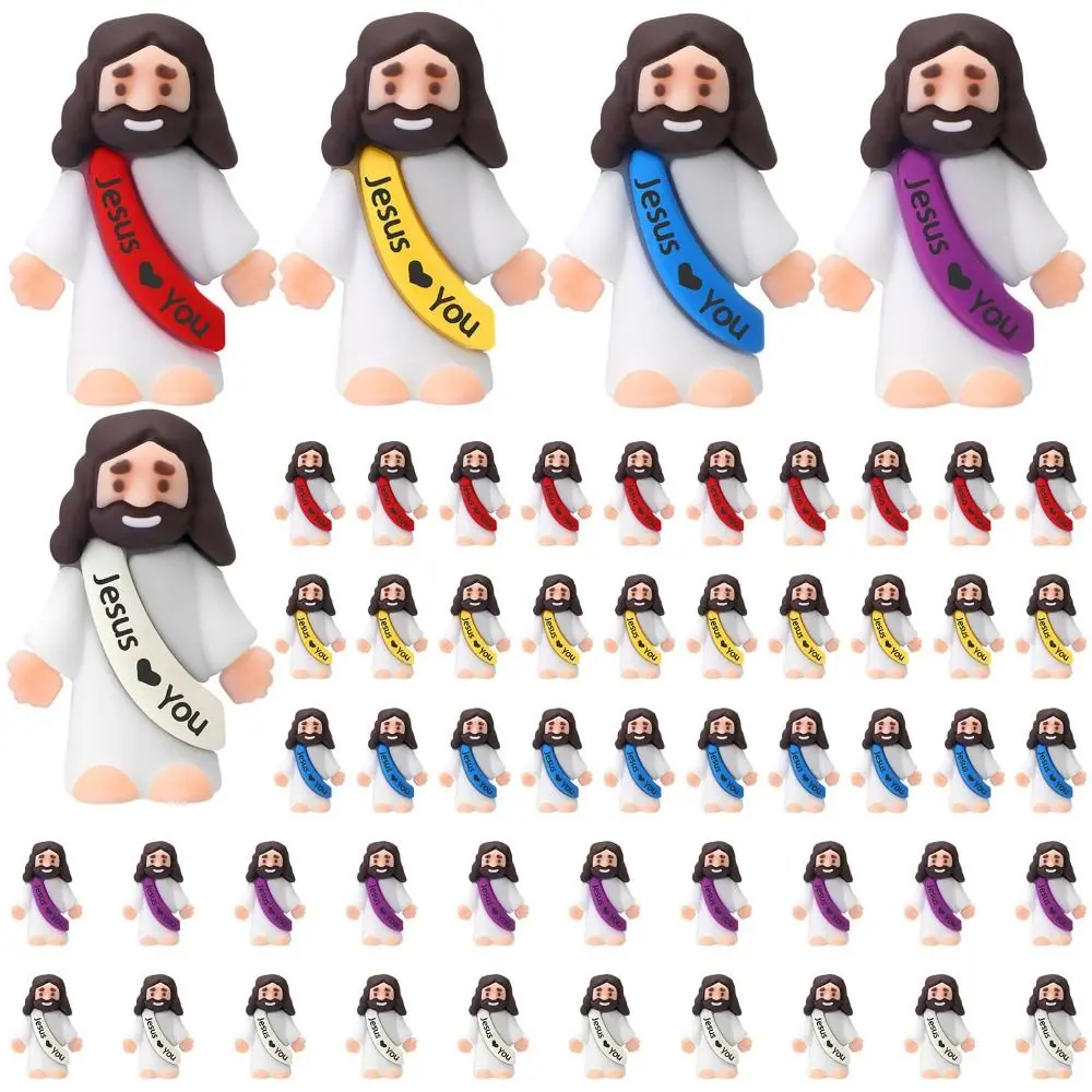 10pcs With Letters Christmas Jesus Ornaments Jesus Decoration Christmas Ornaments Loves You Toys Stuffers ornament crafts miniature figurines miniature ornament