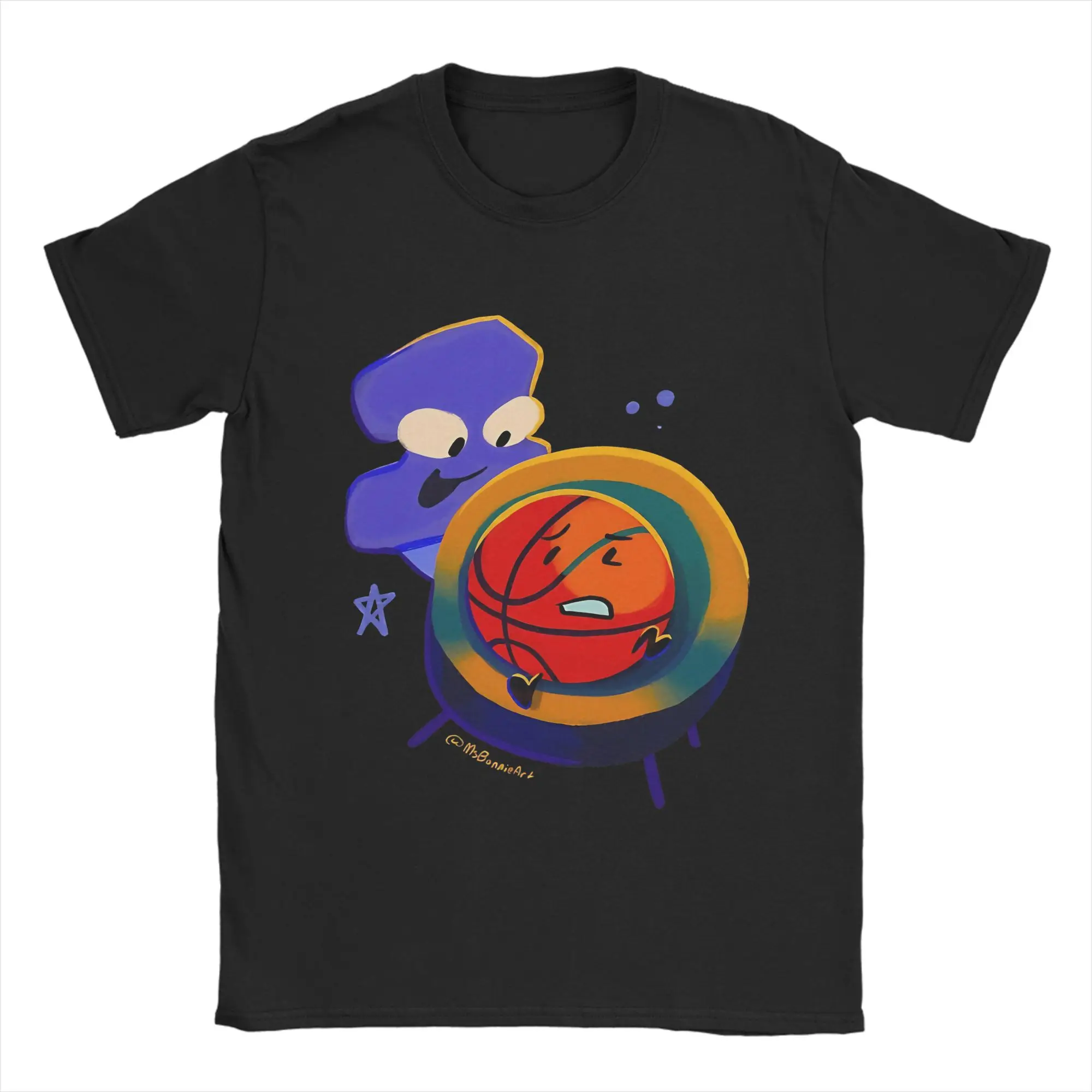 One & Basketball TPOT T-Shirt Sommer BFDI Harajuku T-Shirts Herren-T-Shirts aus reiner Baumwolle mit O-Ausschnitt, übergroße T-Shirts, kurzärmelige ästhetische Oberteile