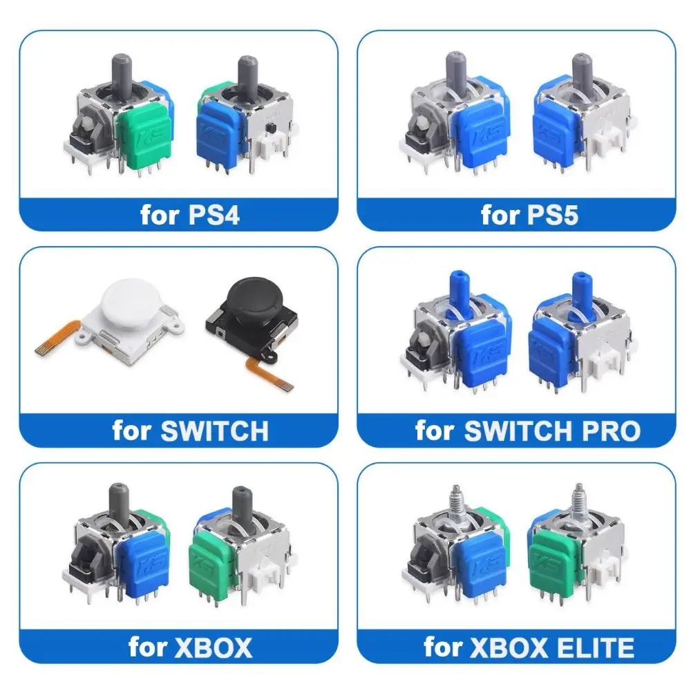 Joystick Module Anti-Drift TMR Electromagnetic 3D Analog Durable Hall ThumbStick High Precision For PS5/PS4/Xbox/Switch Pro For joystick replacement,arcade joystick,game joystick,joystick module